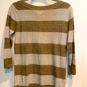 Pure DKNY Striped Linen Tunic Top Size Petit